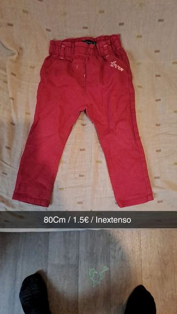 Pantalon élastique rouge