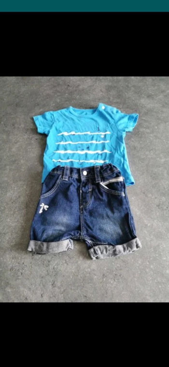 Tee shirt garçon et shirt en jean.