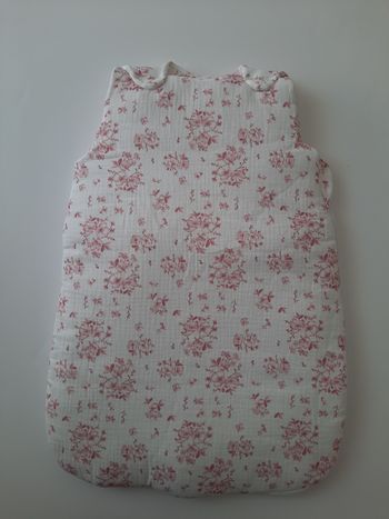 Gigoteuse bébé 100% coton fleurs de coton rose 