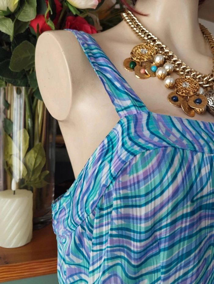 💐 Ensemble Vintage Robe & Boléro Plissés T40/42💐 - photo numéro 11