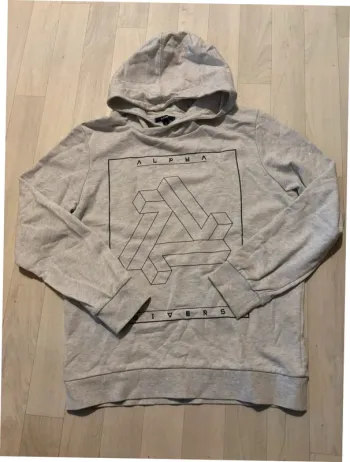 Sweat gris moucheté Kiabi 14 ans avec capuche