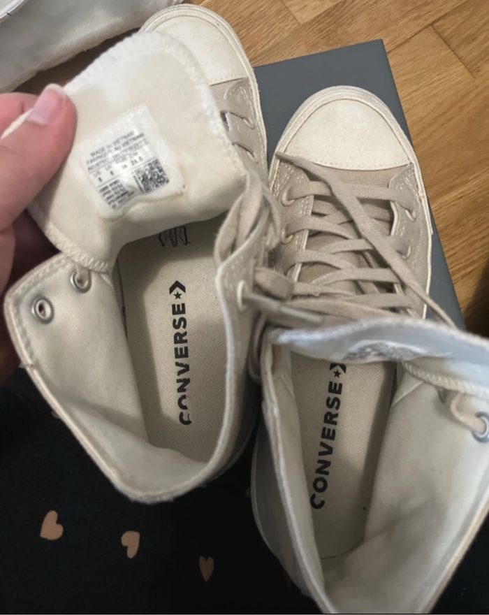 Converse tissu beige - photo numéro 6
