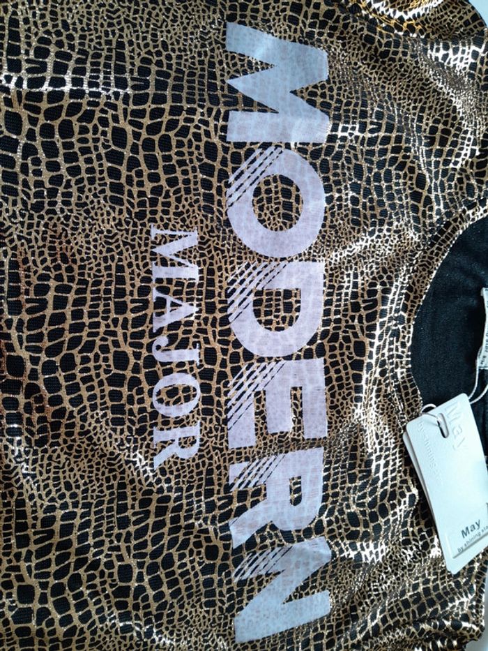 Tee shirt imprimé doré May taille S/M - photo numéro 4