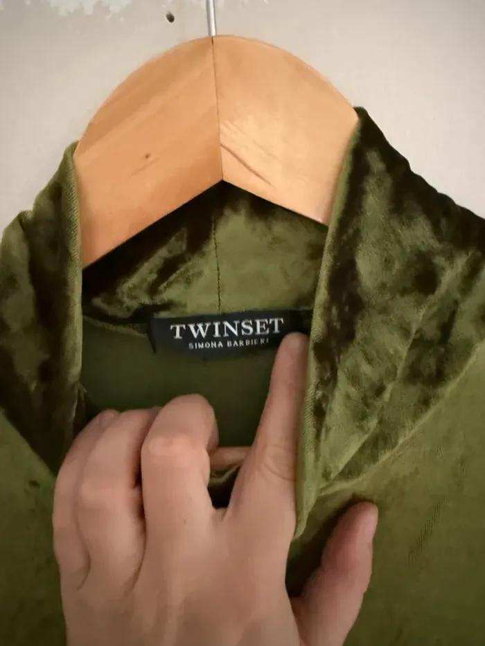 Robe verte en velours Twinset - photo numéro 5
