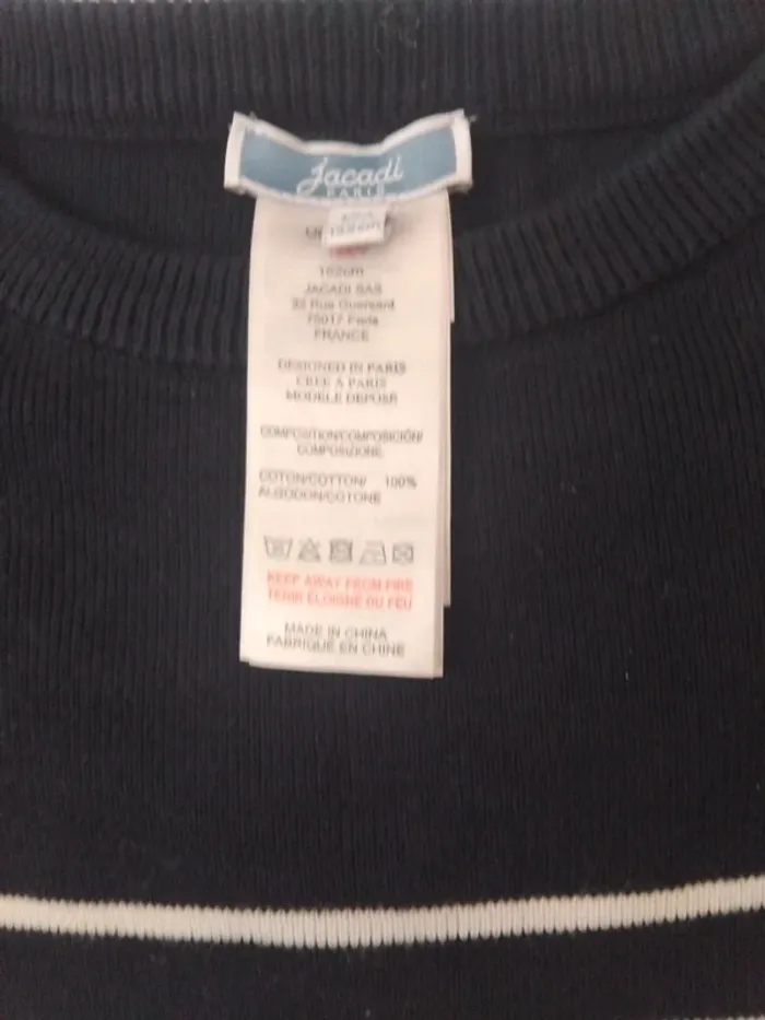 Pull jacadi t12 ans 100%coton - photo numéro 9