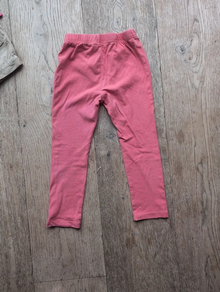 Ensemble short/t-shirt/legging corail lapin Doré 3 ans - photo numéro 9