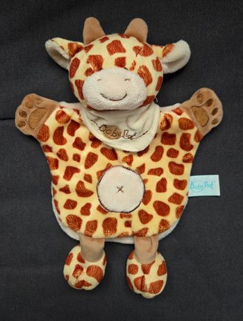 Doudou plat marionnette girafe - savane - Baby Nat