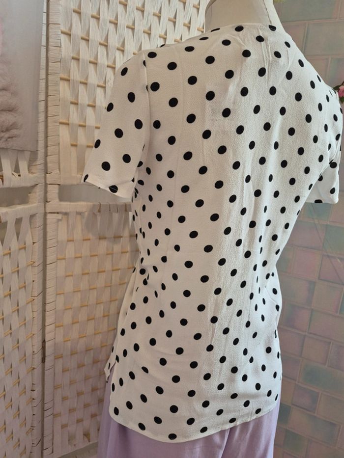 💕joli top polka dot rétro Karl marc John femme TS / 36💕 - photo numéro 6