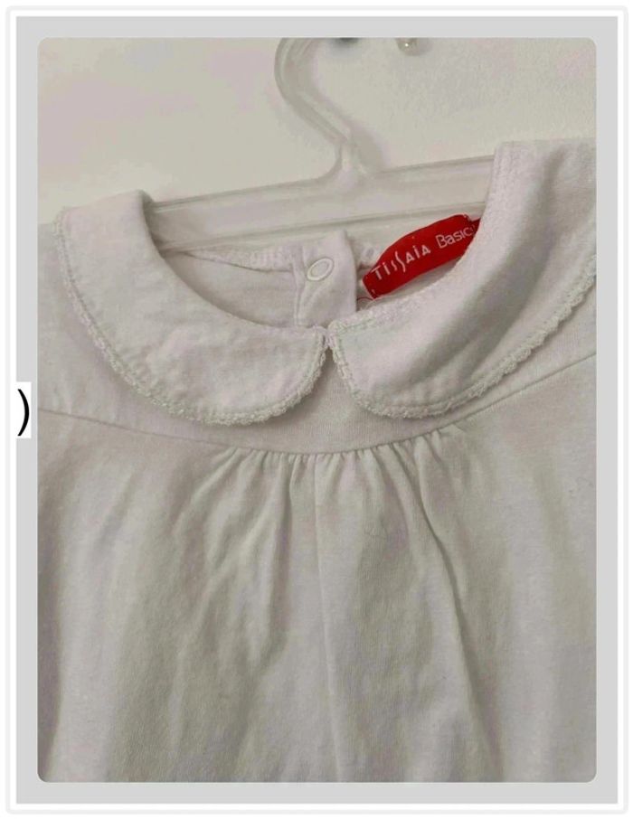 Teeshirt col Claudine blanc, tissaia - photo numéro 3