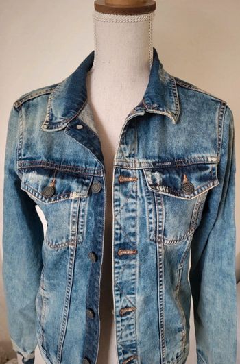 Veste en jean bleue délavée Pull&Bear Taille 36 38