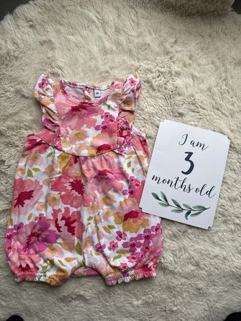 Combi short fleur 3 mois