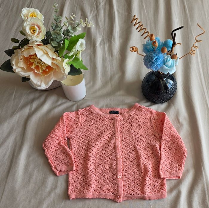 Kiabi Gilet Maille Ajourée Rose 6 mois Très bon état