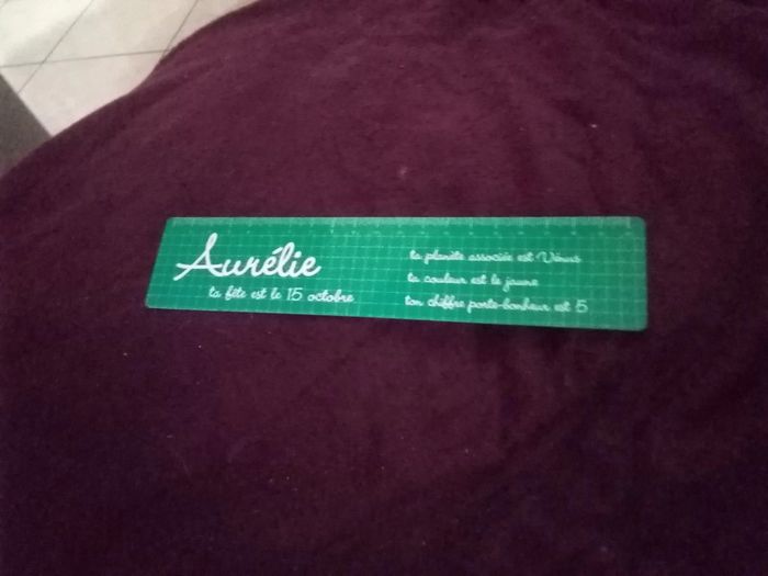 Règle prénom Aurélie