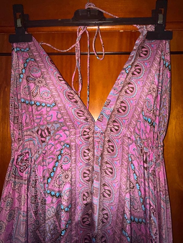 Robe décolletée été soie April Vintage taille unique - photo numéro 2