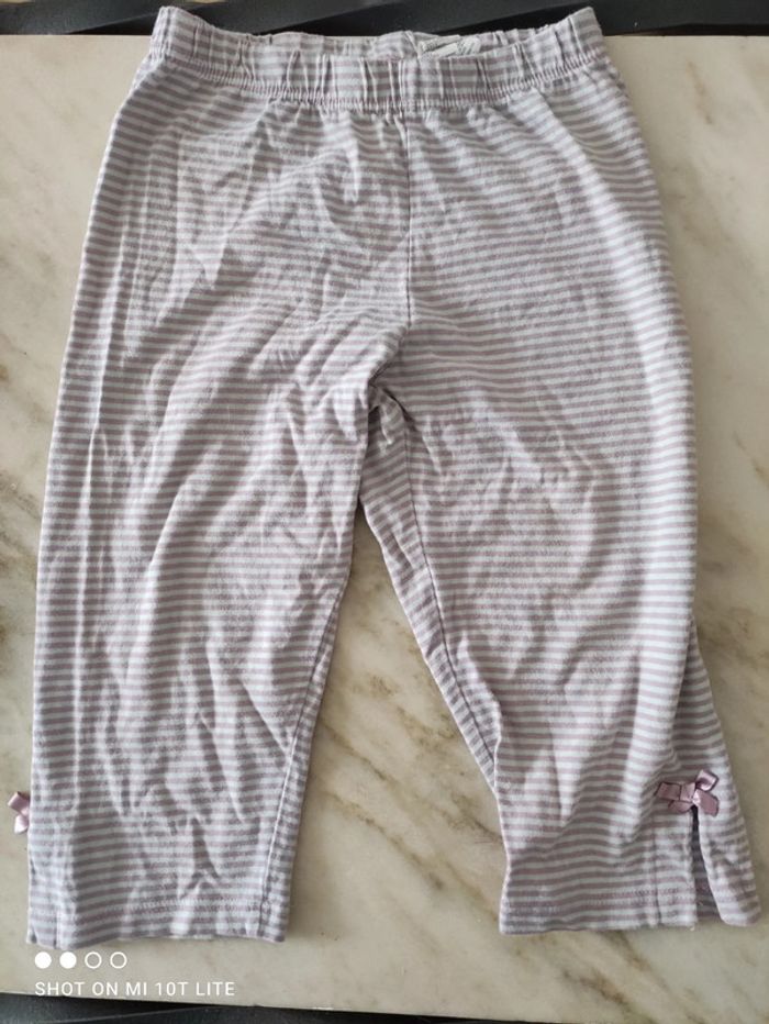 Pantacourt rayé violet sergent major