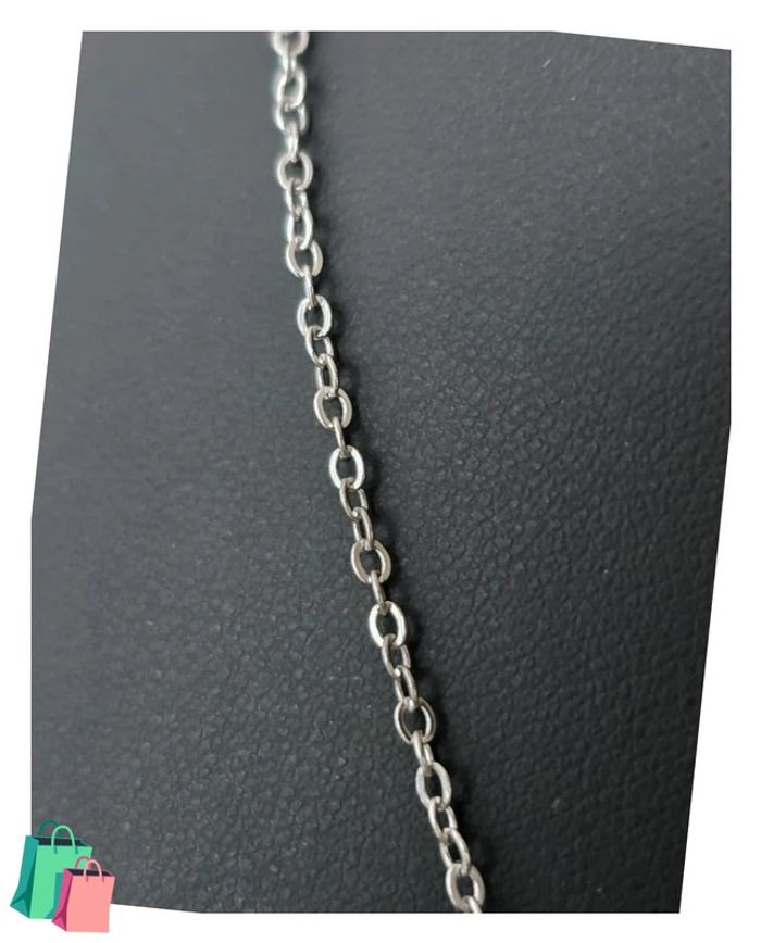 Collier maille jaseron pendentif papillon rose avec pierre d'ornement acier inoxydable - photo numéro 4
