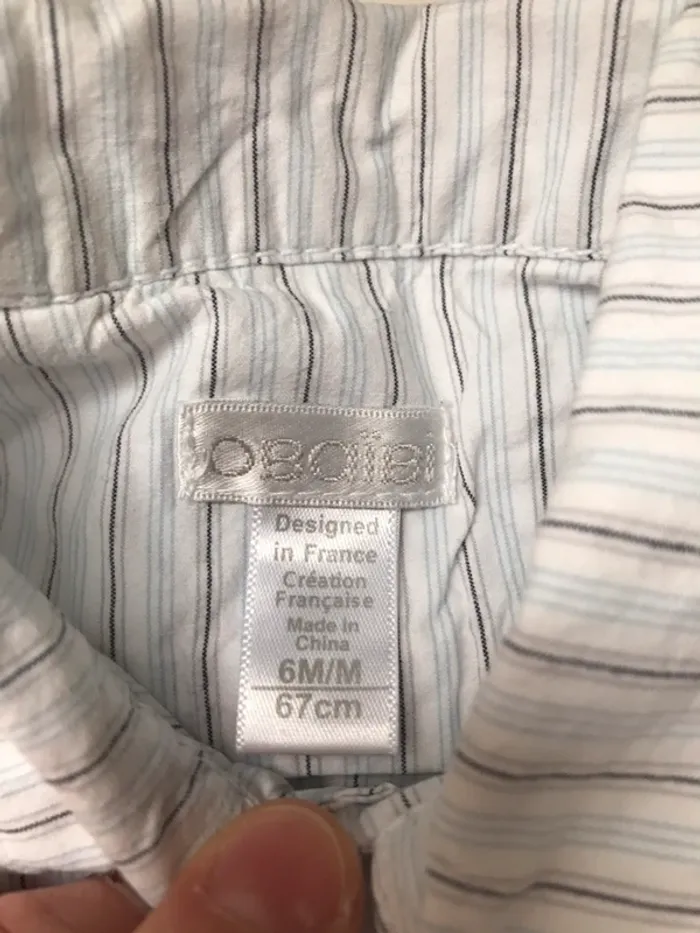Ensemble pantalon, chemise et chaussettes 6 mois - photo numéro 4