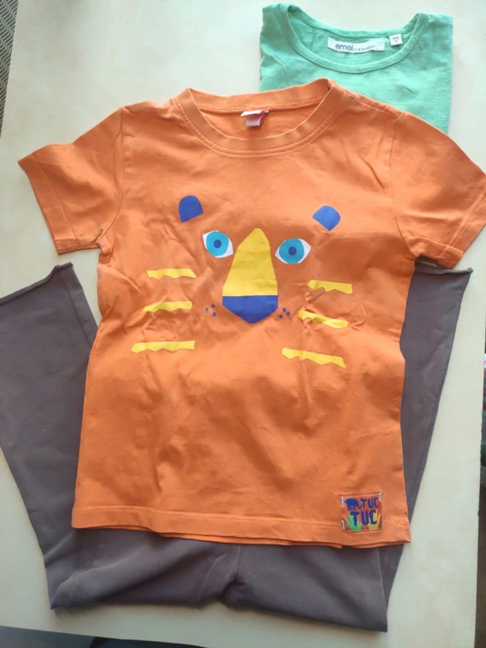 Lot 4 ans : 1 jegging DPAM, 1 t-shirt Tuc Tuc, 1 t-shirt Emoi - photo numéro 2