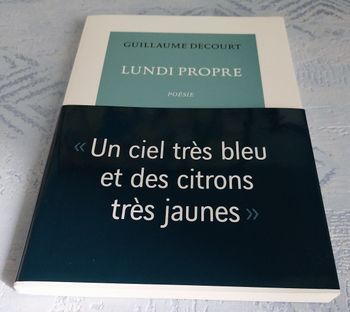 Poésie de Guillaume Decourt Lundi propre 2023