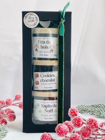 Coffret de Noël bougie parfumée