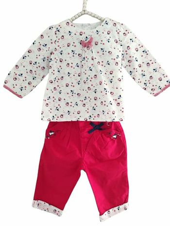 6 mois bébé fille ensemble sergent major blouse et pantalon