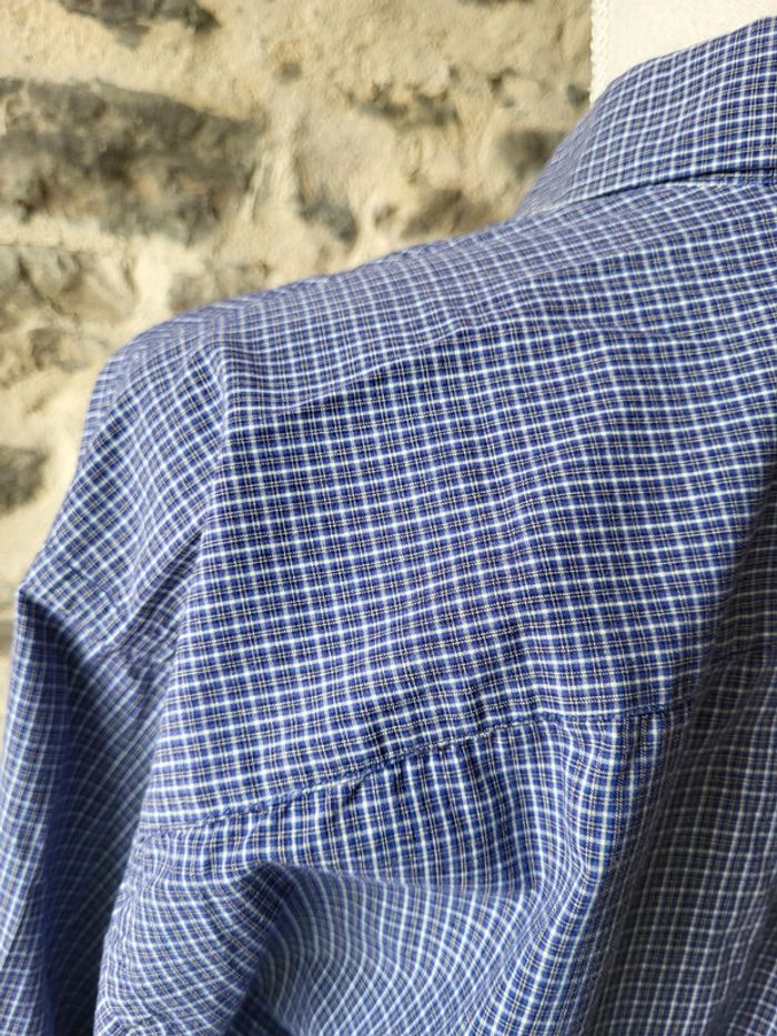 Chemise à petits carreaux bleu blanc Springfield Taille M/3 - photo numéro 5