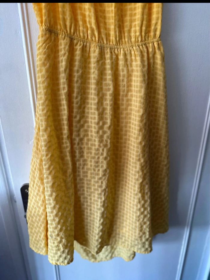 Robe midi sans manches dos nu jaune taille 46 Creeks - photo numéro 3