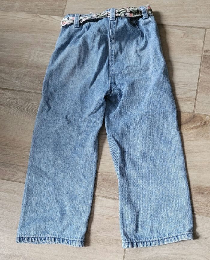 Ensemble blouse fleurie et jeans coupe wide taille 4 ans - photo numéro 6