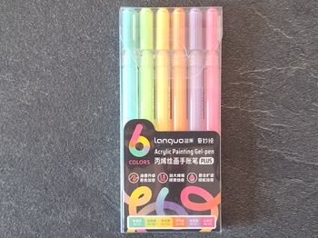 Boîte de 6 Stylos Gel Languo pour Coloriage – Dopamine
