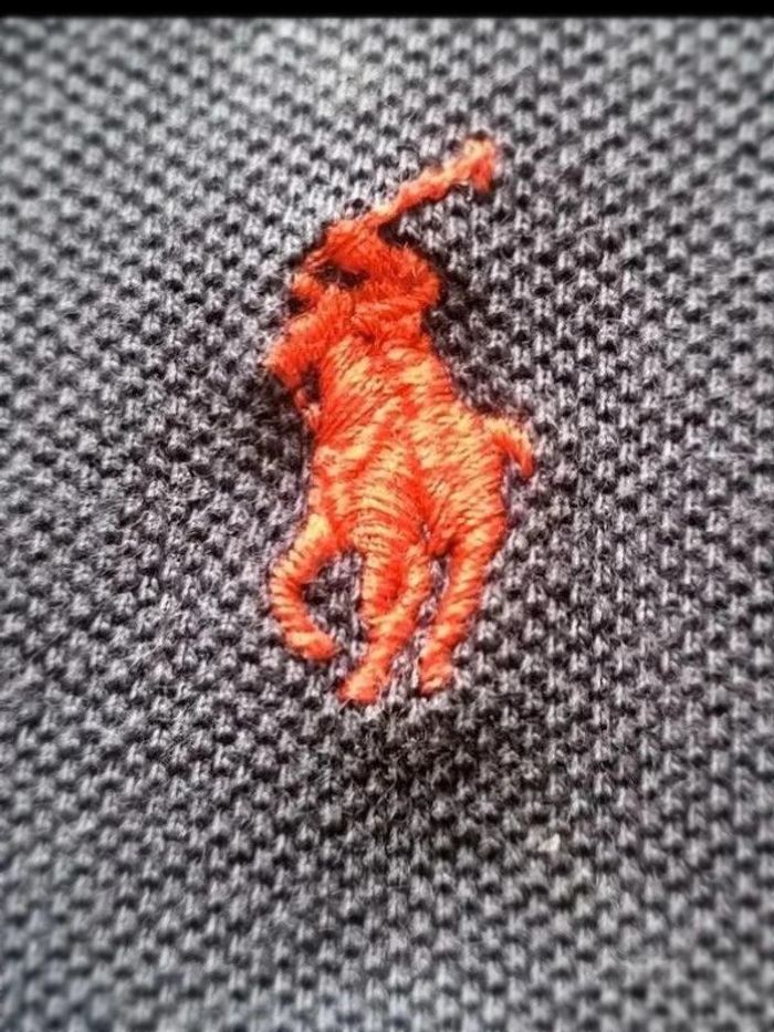 Polo  Ralph  Lauren Bleu Marine  Logo Brodé  100 % Coton  Taille XL - photo numéro 3