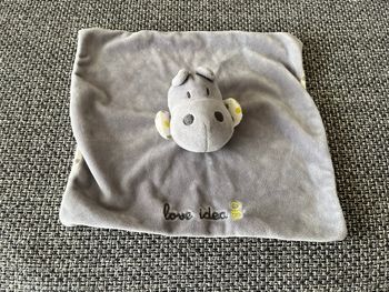 Doudou plat hippopotame 