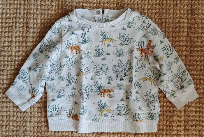 Joli ensemble 12 mois pull et sous-pull TAO motif jungle - photo numéro 5