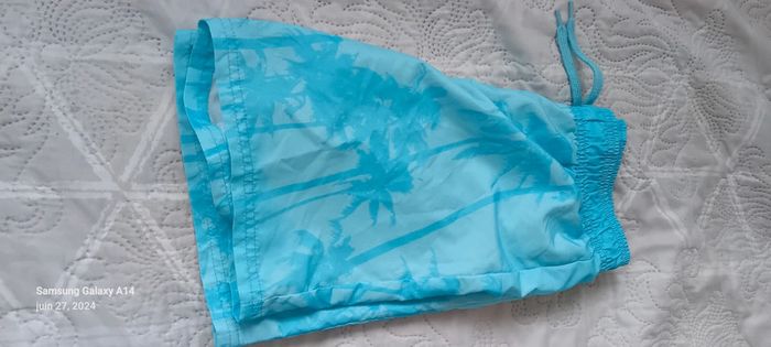Short de bain motif palmiers turquoise garçon 12 ans kiabi - photo numéro 10
