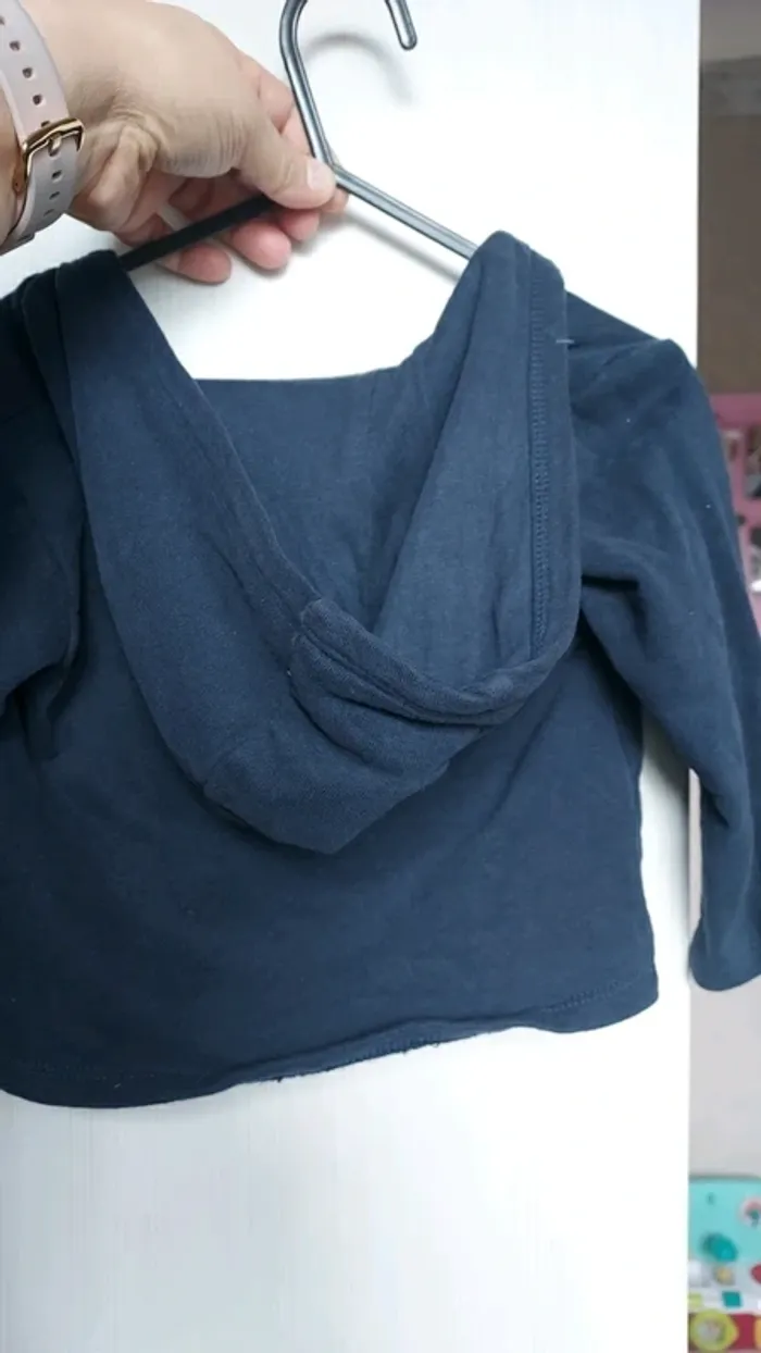 Veste fille en 12mois bleu marine - photo numéro 4