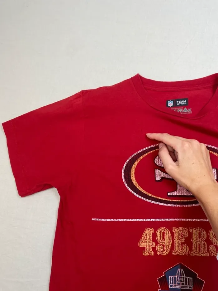 T-shirt imprimé sport USA, homme, été, NFL, rouge , M, SF - photo numéro 4