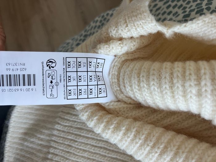 Magnifique robe pull hiver grosse maille écru neuve avec étiquette - photo numéro 10