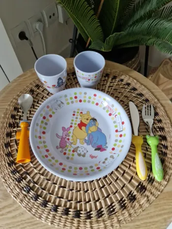 Tigex Winnie DIsney - Lot vaisselle enfant incassable pour bébé / enfant