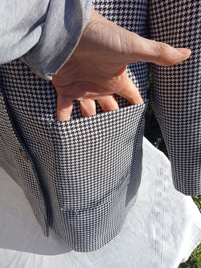 Veste pieds de poule coton - photo numéro 4