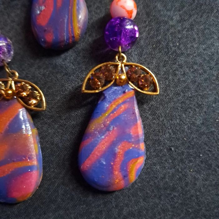 Parrurre boucles d'oreilles pendante avec pendentif - photo numéro 9