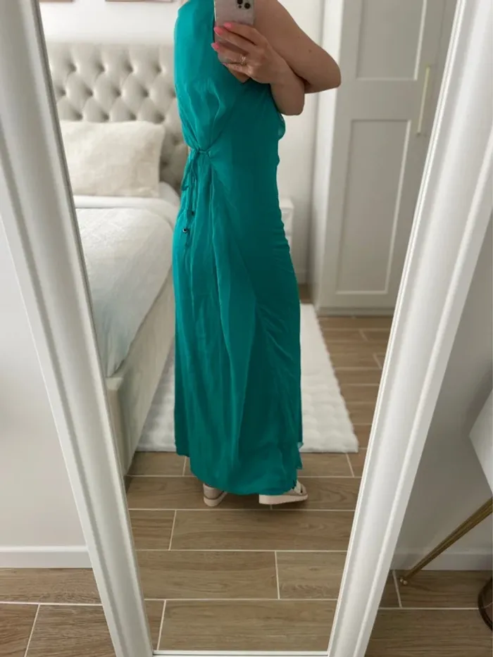 Robe longue , bleu turquoise, taille 38 - photo numéro 3