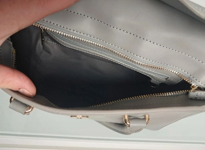 Lancaster sac à main sacoche porte document cabas bandoulière en cuir gris été neuf - photo numéro 13