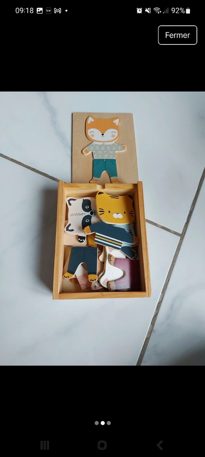 Jouet en bois pour habillé - photo numéro 2