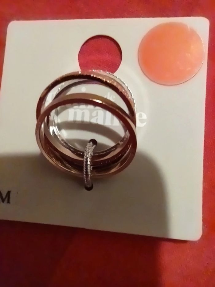 Bague multi anneaux doré et argenté Grain de malice - photo numéro 2