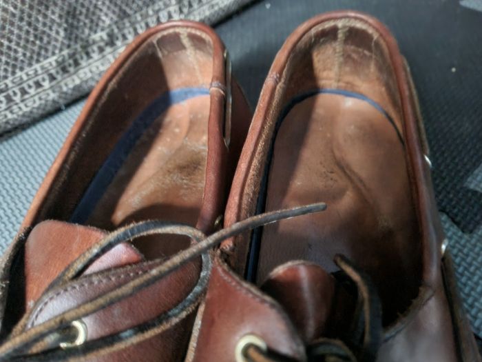 Chaussure bateaux marron cuir 44 - photo numéro 7