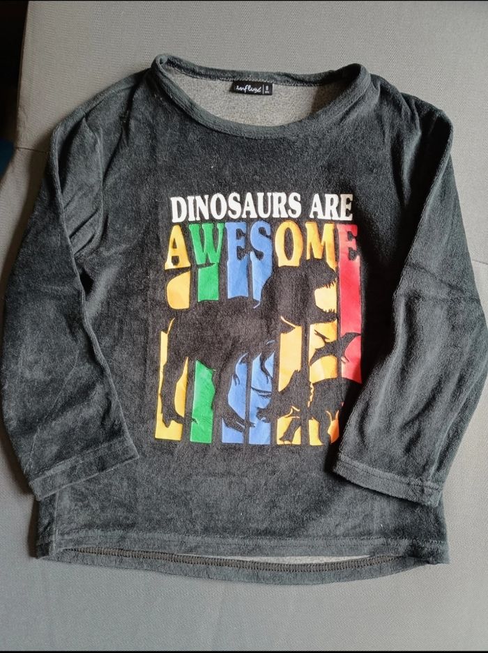 Pyjama velours dinausore 🎮 Taille 8 ans - photo numéro 3