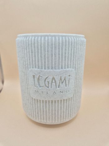 Pot à crayons legami blanc marbré 