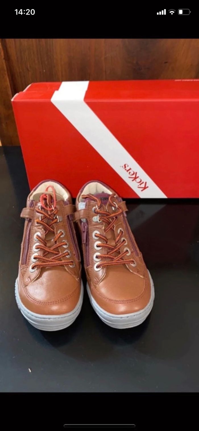 Chaussures kickers camel 30 neuve - photo numéro 3