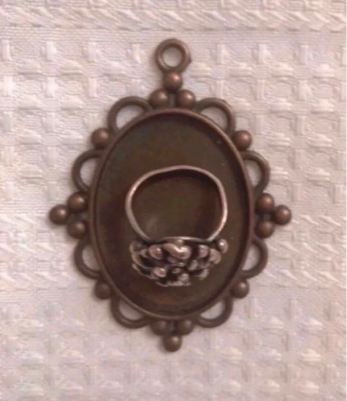Bague en argent 925 patinée noir taille US 4,5/ 15,3 mm Rétro - photo numéro 7