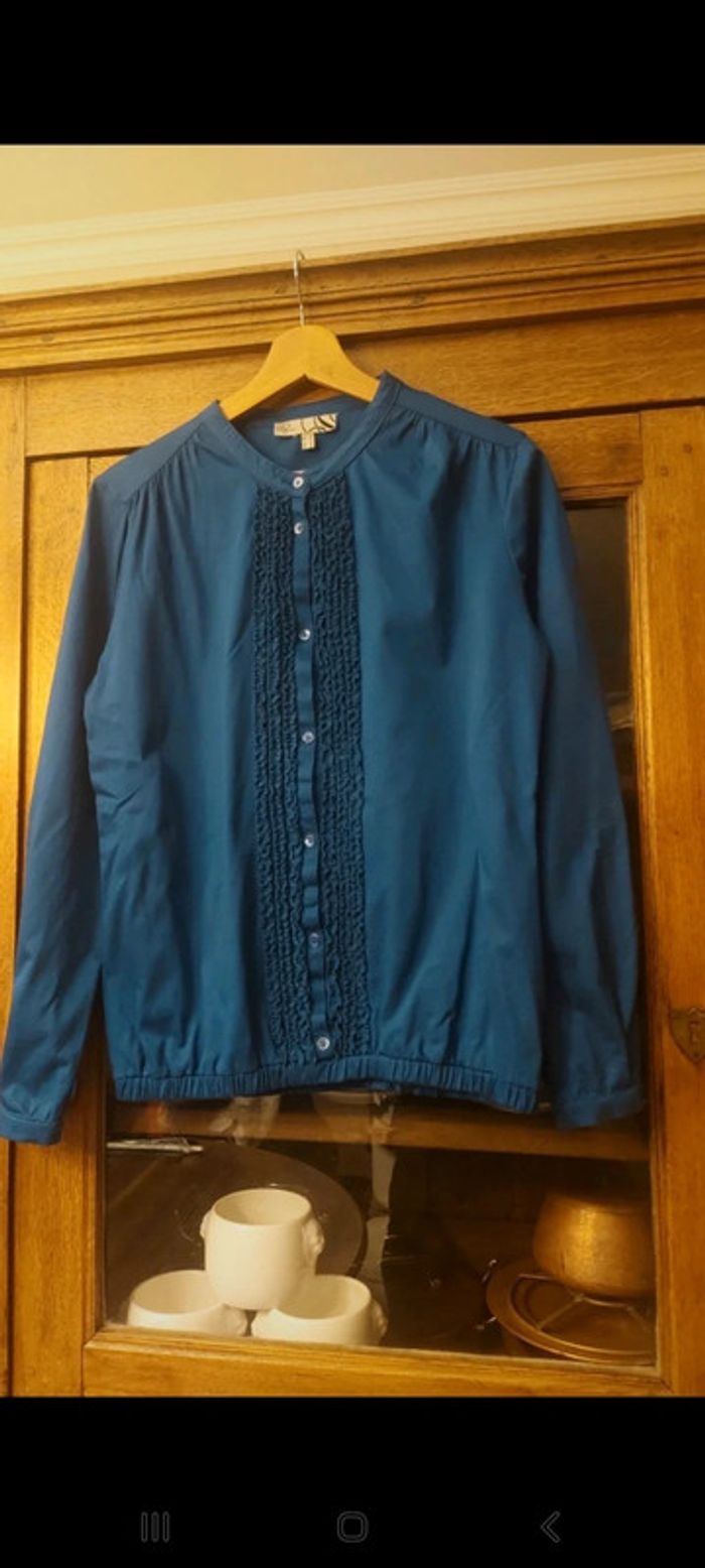 Blouse D'Auvry fr be M coul bleu trés bon état