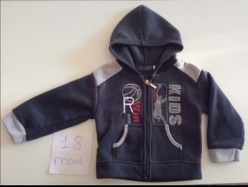 Gilet bleu marine et gris